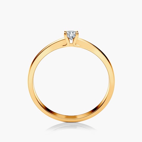 Pierścionek zaręczynowy SAVICKI: złoty, diament